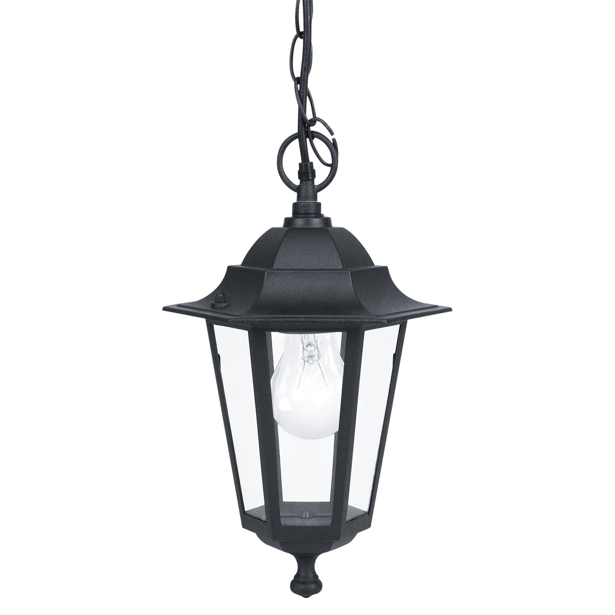 Laterna 4 Black IP44 Exterior Cast Aluminium Pendant Light