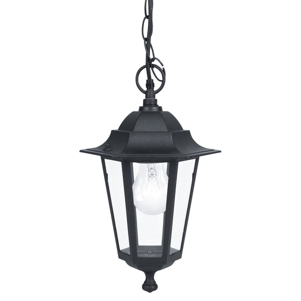 Laterna 4 Black IP44 Exterior Cast Aluminium Pendant Light