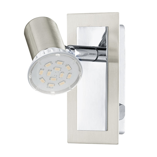 Rottelo LED Single Spotlight in Nickel and Chrome