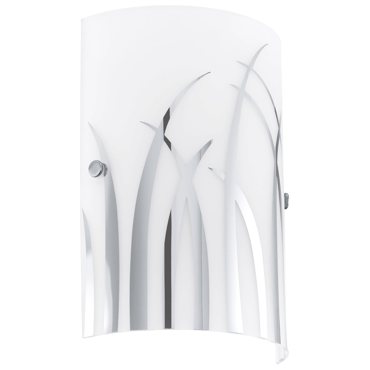 Rivato White Glass and Chrome Wall Light