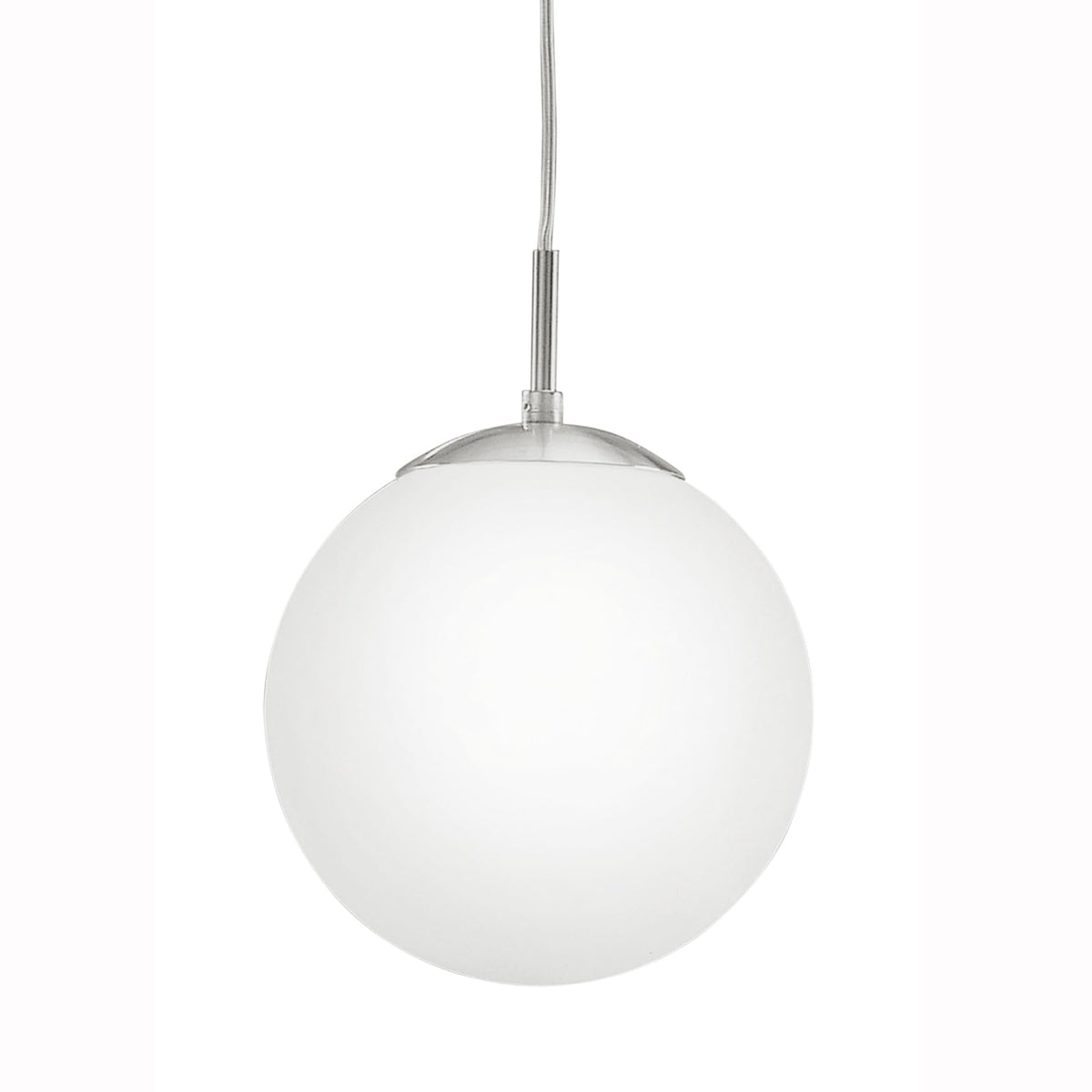 Rondo Small Opal White Glass Globe Pendant Light