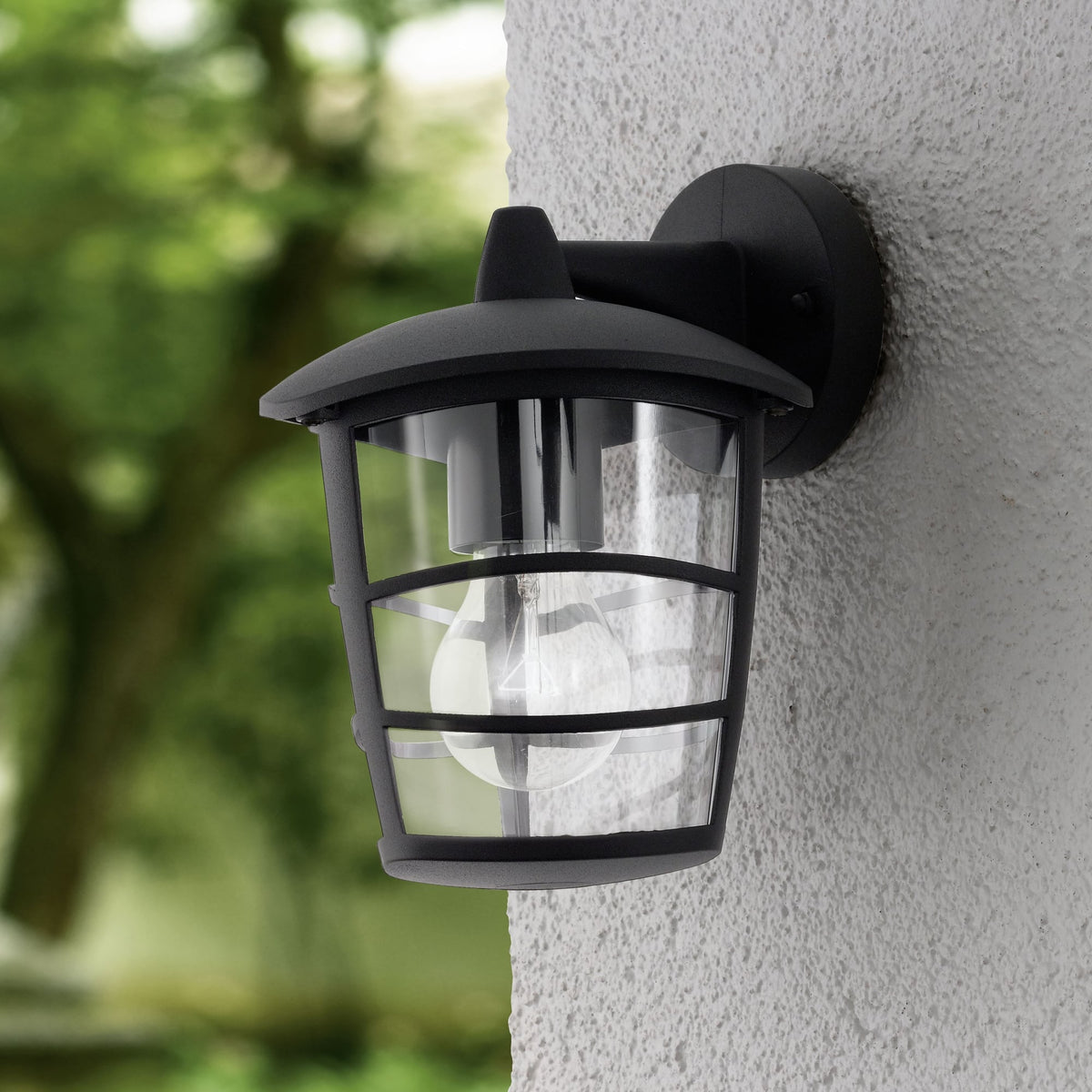 Aloria Black IP44 Exterior Cast Aluminium Down Wall Light