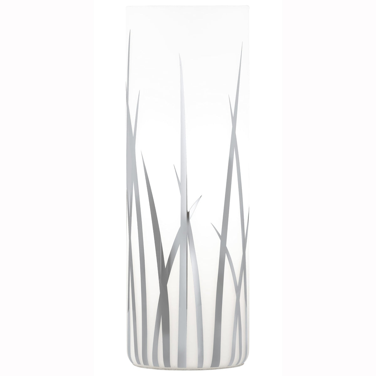Rivato White Glass and Chrome Table Lamp