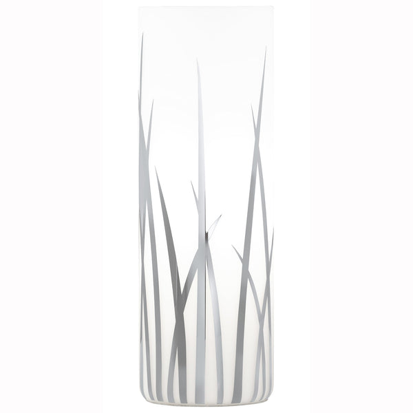 Rivato White Glass and Chrome Table Lamp
