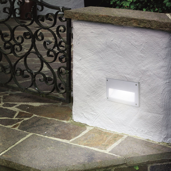 Zimba IP44 Exterior Low Level Recessed Brick Wall Light