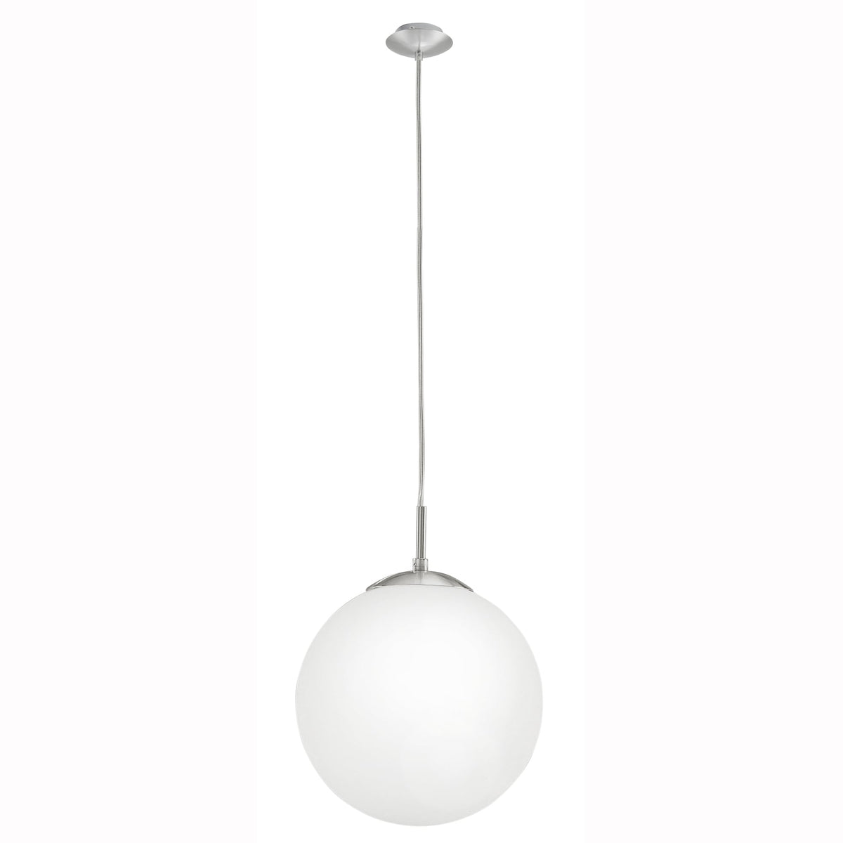 Rondo Medium Opal White Glass Globe Pendant Light