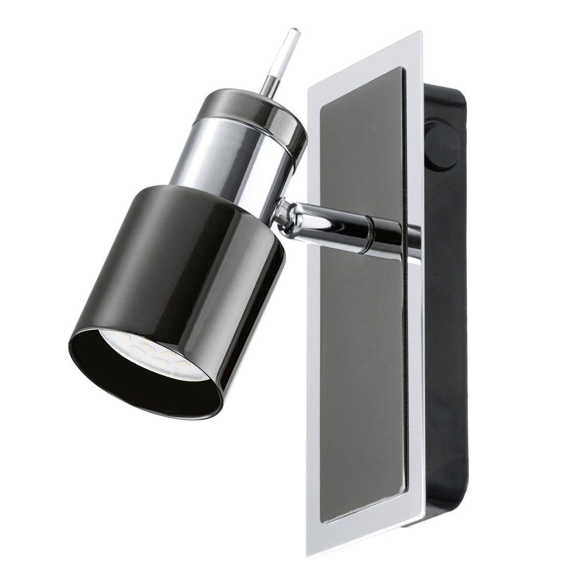 Davida 1 LED Single Spotlight in Black and Chrome