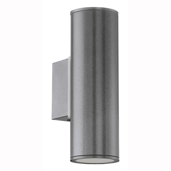 Riga IP44 Exterior Up and Down Wall Light in Anthracite