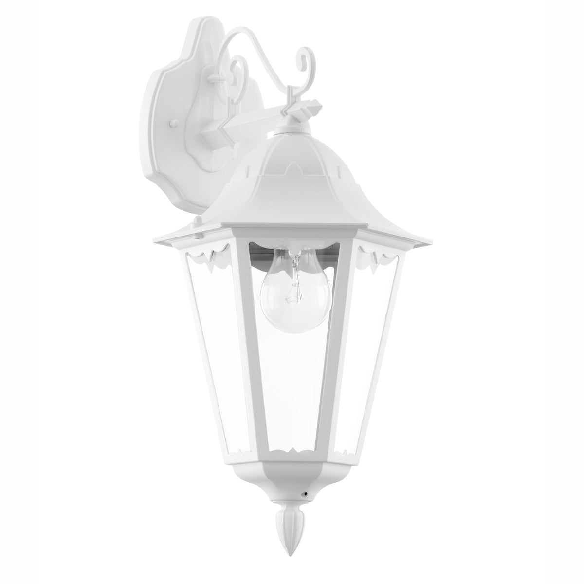 Navedo White IP44 Exterior Cast Aluminium Down Wall Light