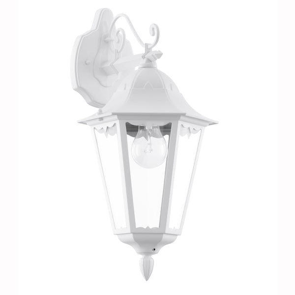 Navedo White IP44 Exterior Cast Aluminium Down Wall Light