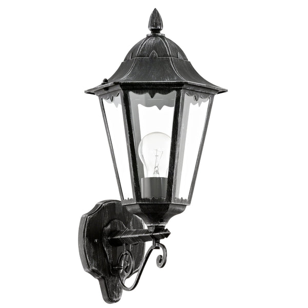 Navedo Black IP44 Exterior Cast Aluminium Up Wall Light