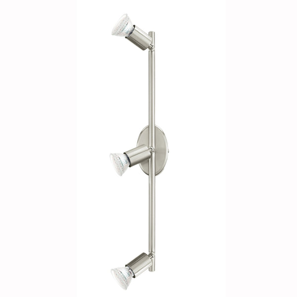 Buzz LED Triple Spotlight in Satin Nickel