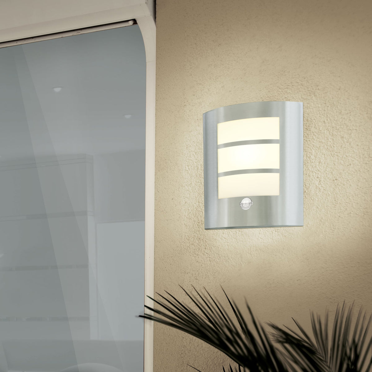 City PIR Outdoor IP44 Stainless Steel Wall Light