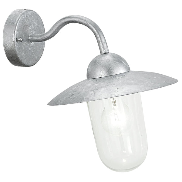 Milton Outdoor IP44 Galvanized Steel Wall Light