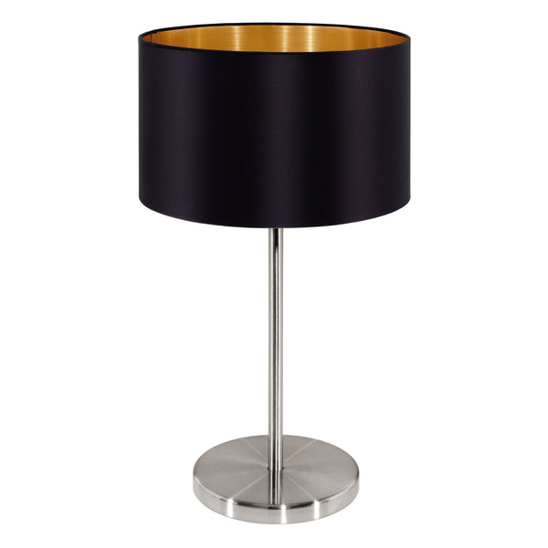 Maserlo Table Lamp with a Black and Gold Shade