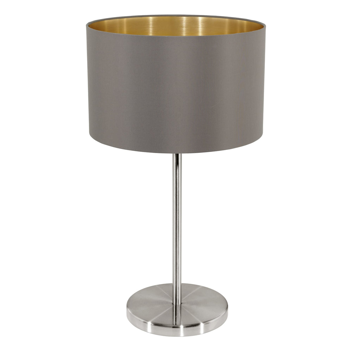Maserlo Table Lamp with a Cappucino and Gold Shade