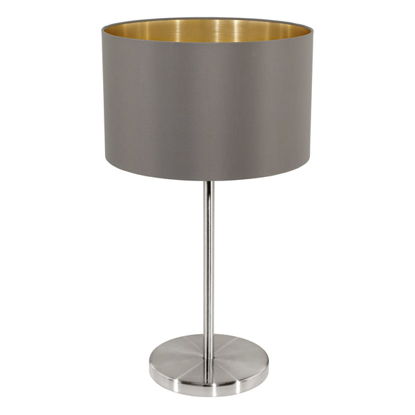 Maserlo Table Lamp with a Cappucino and Gold Shade