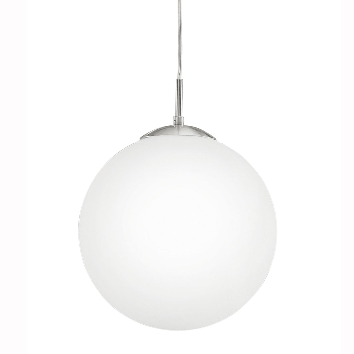 Rondo Large Opal White Glass Globe Pendant Light