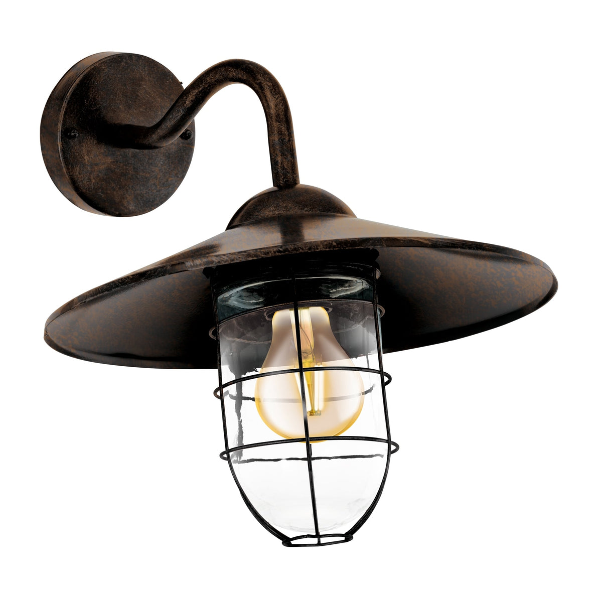 Melgoa Galvanised Steel IP44 Exterior Light in Antique Copper