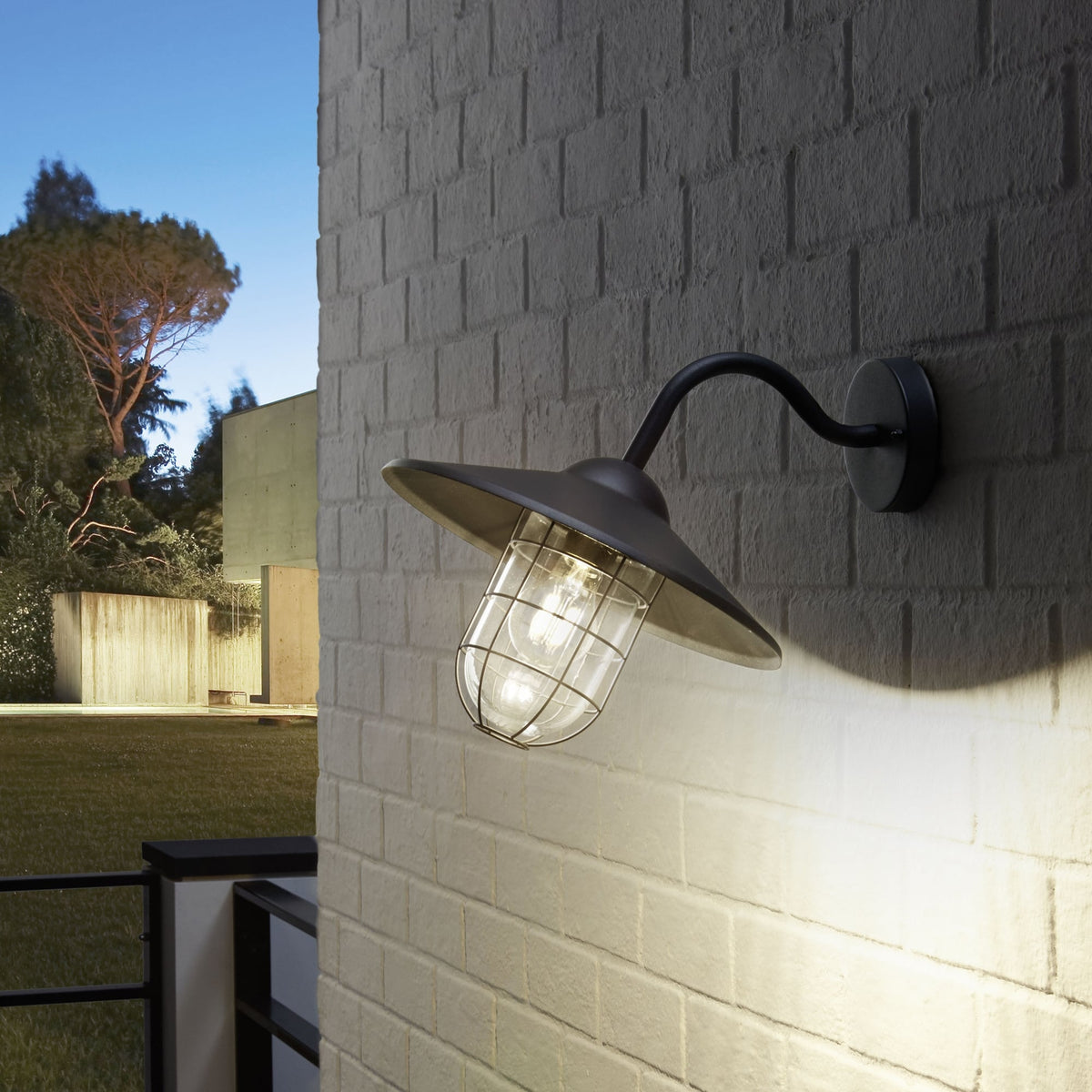 Melgoa Galvanised Steel IP44 Exterior Light in Black