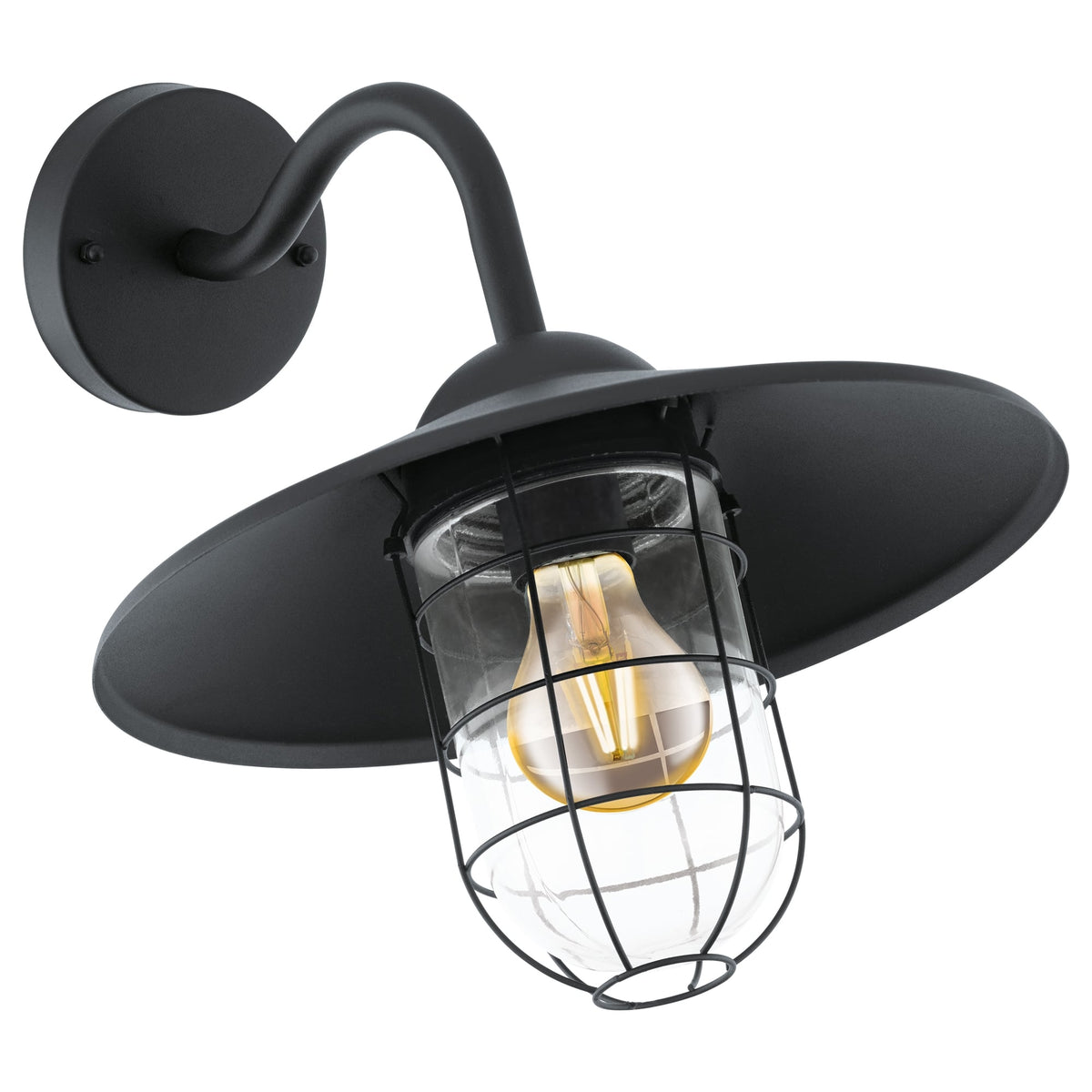 Melgoa Galvanised Steel IP44 Exterior Light in Black