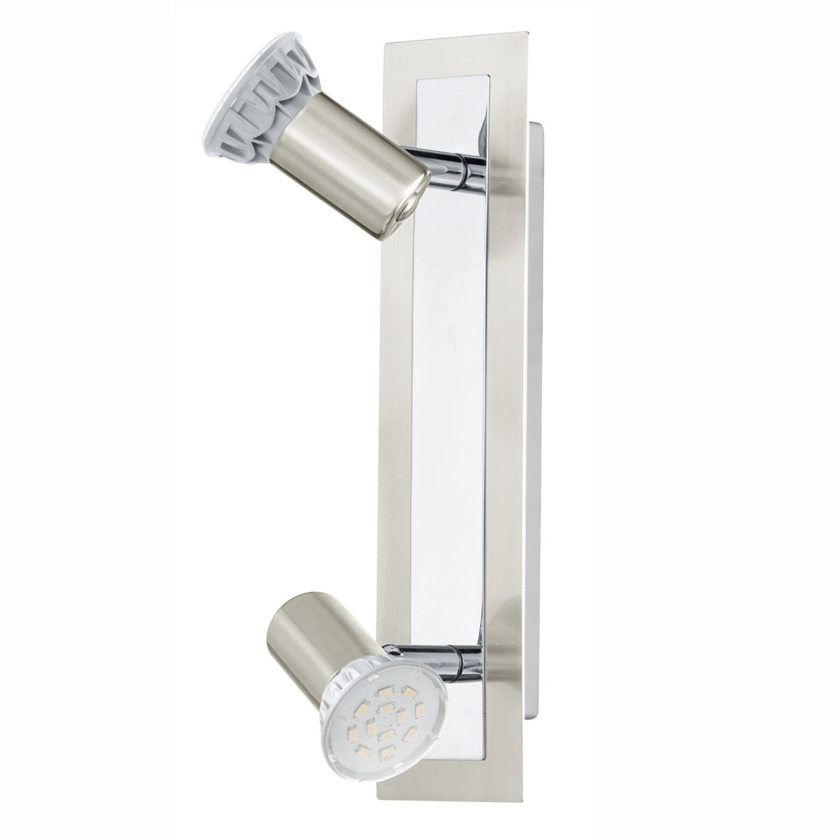 Rottelo LED Double Spotlight in Nickel and Chrome