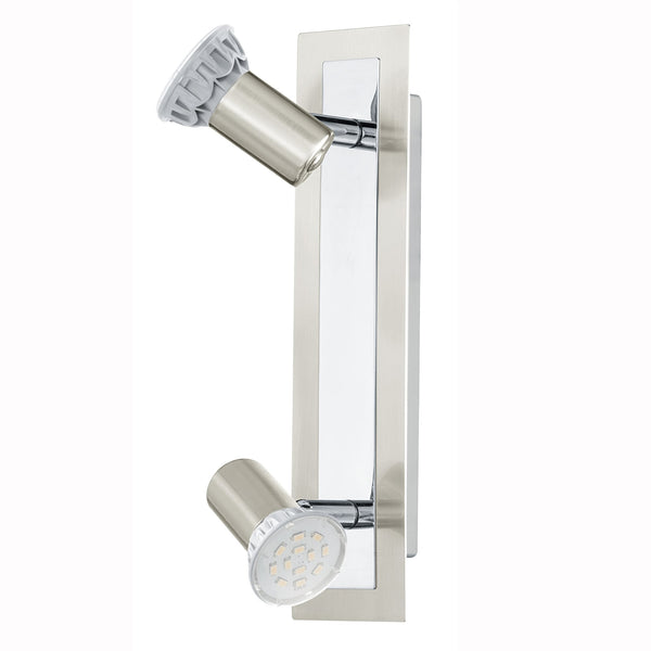 Rottelo LED Double Spotlight in Nickel and Chrome