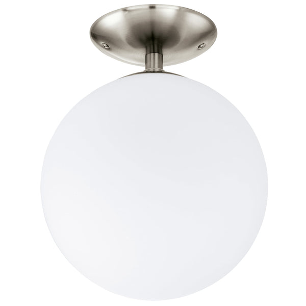 Rondo Opal White Glass Globe Ceiling Light