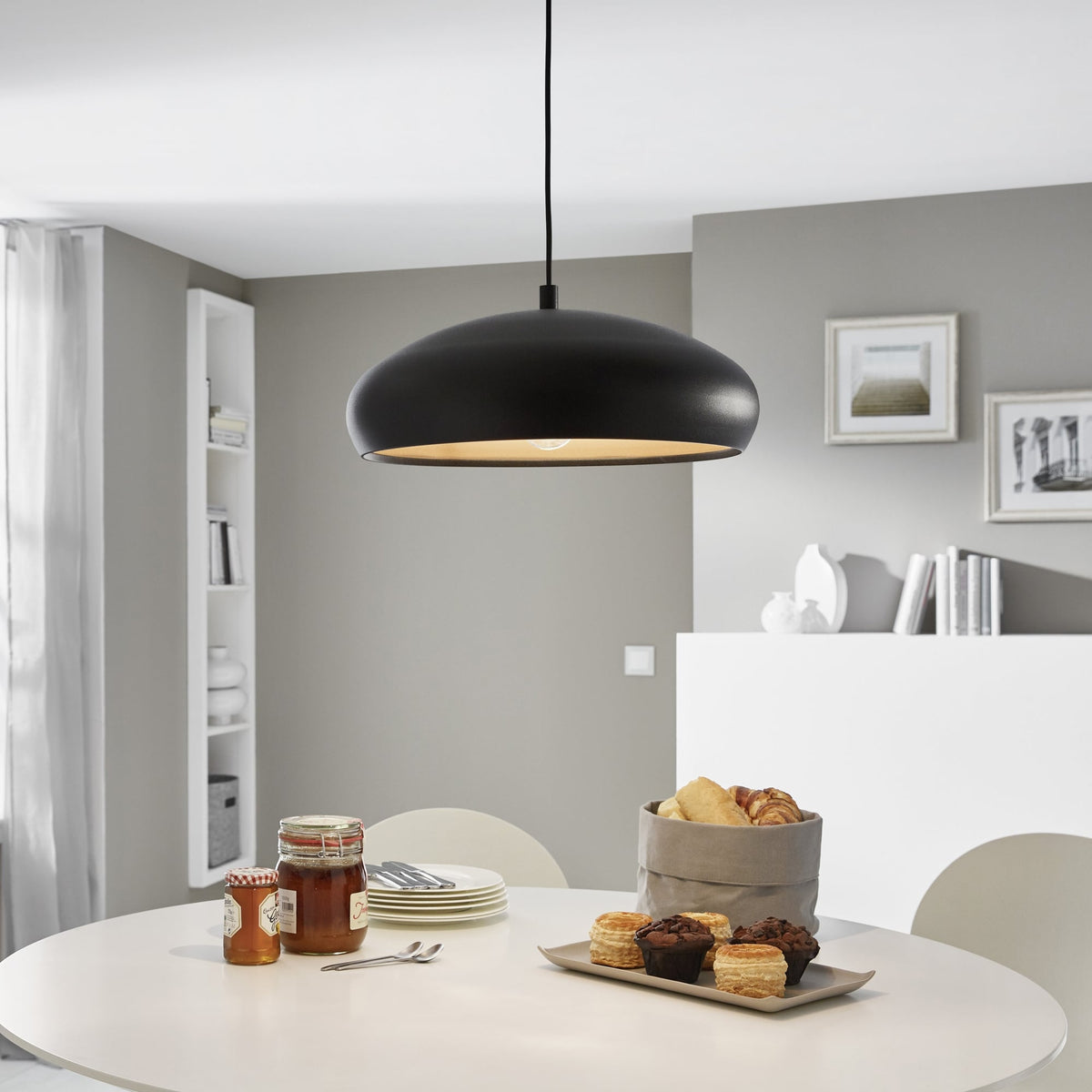 Black and Copper Mogano 1 Pendant Light