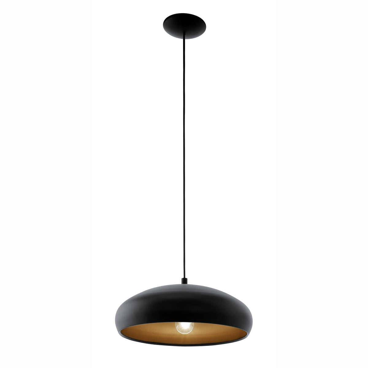 Black and Copper Mogano 1 Pendant Light