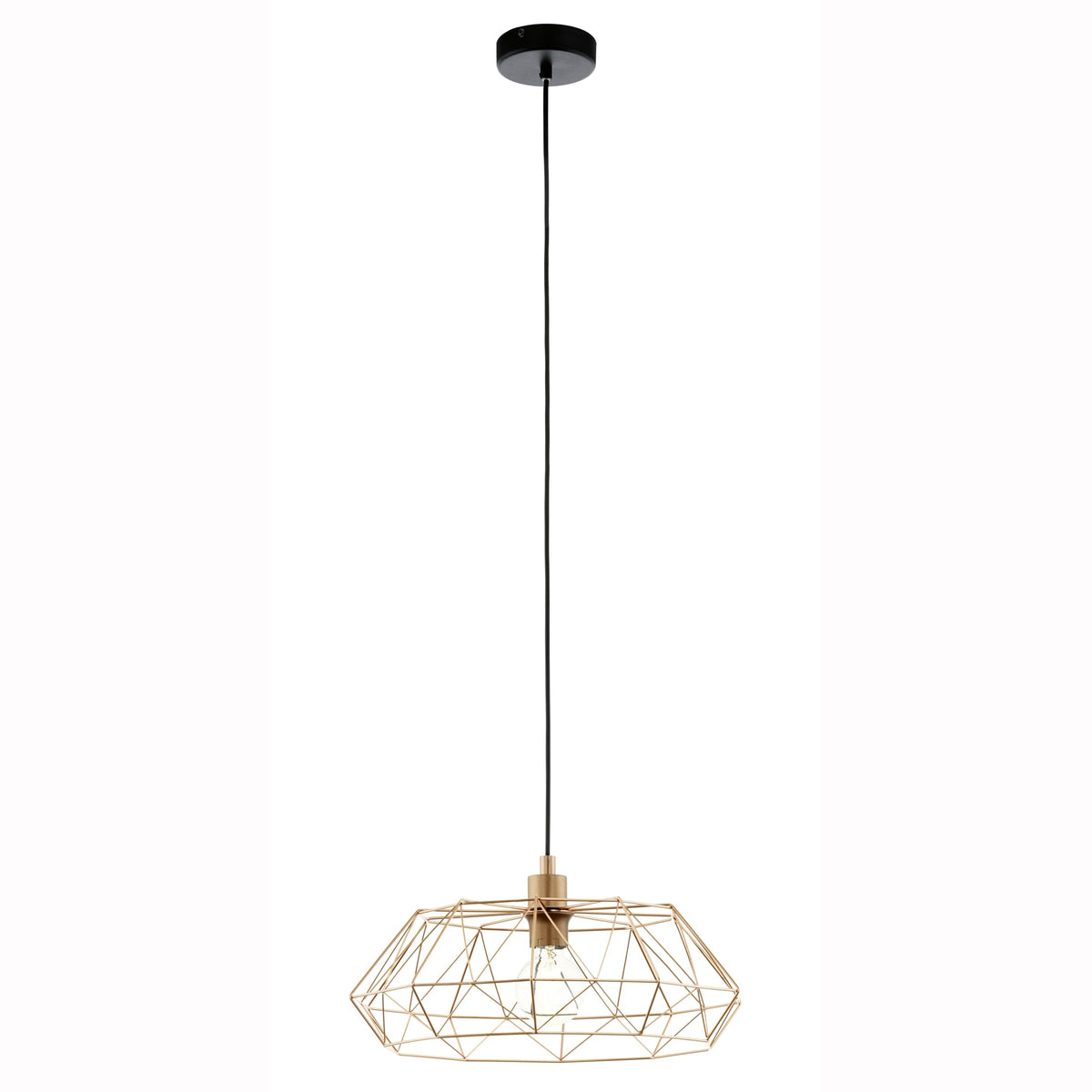 Carlton 2 Copper Coloured Cage Pendant Light