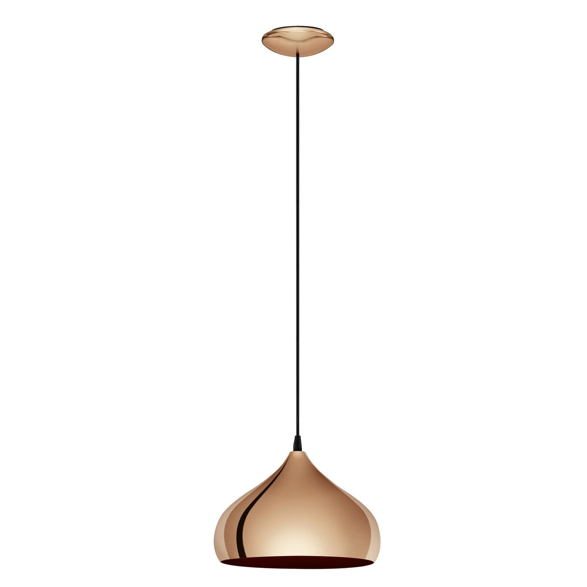 Hapton Polished Copper Pendant Light