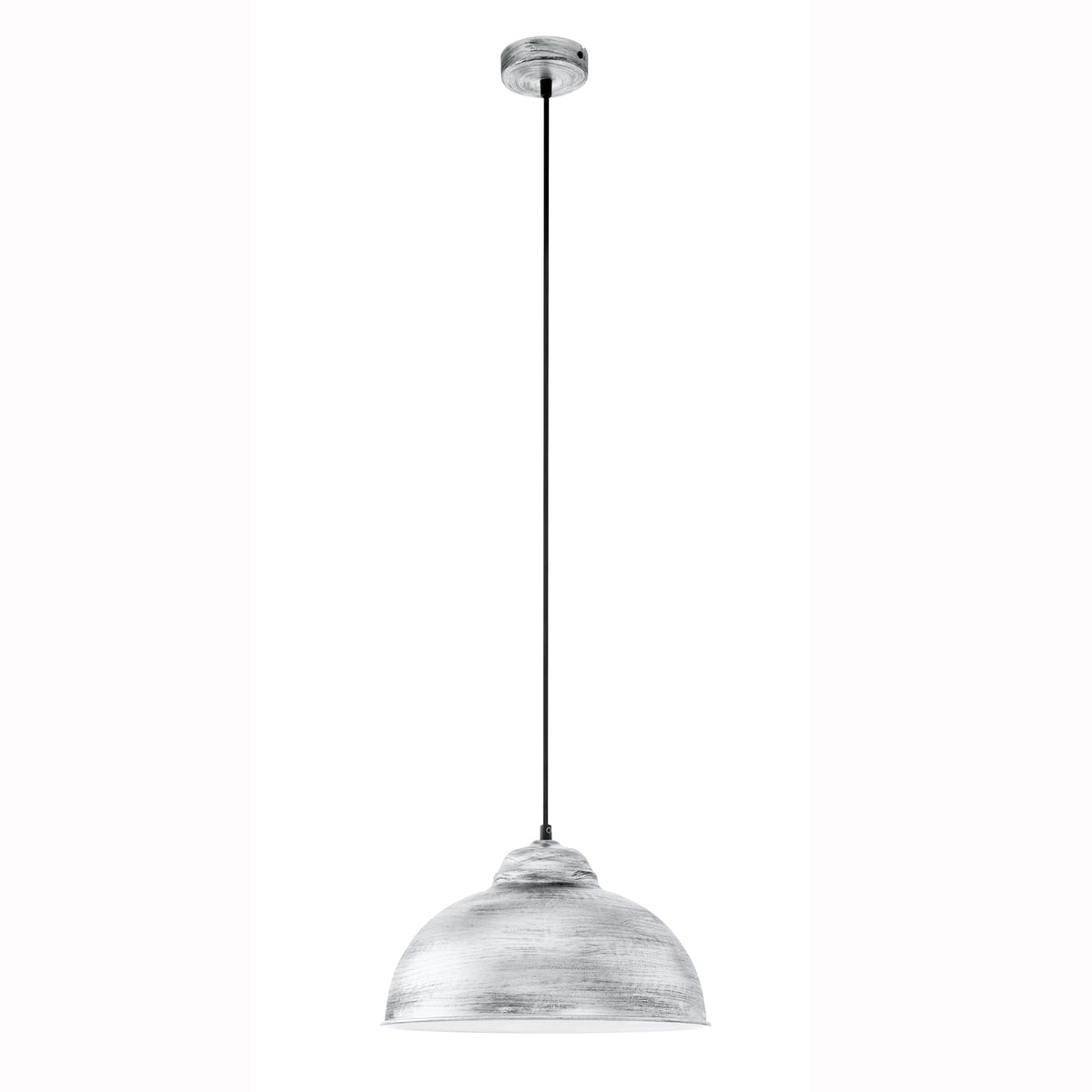 Truro 2 Antique Silver Finish Vintage Steel Pendant