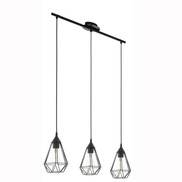 Tarbes Three Light Bar Black Pendant Light