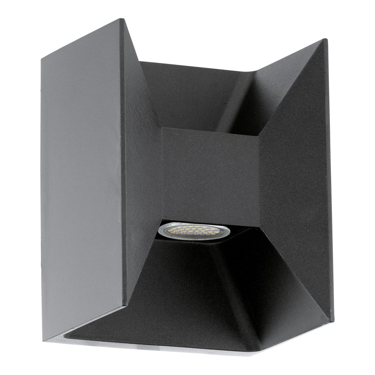 Morino Black Cube LED Up and Down Wall Light