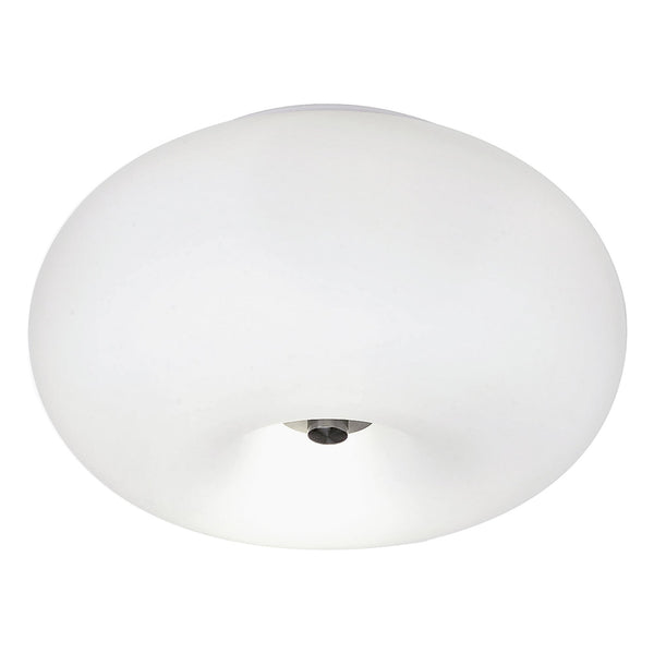 Optica Small Opal White Glass Globe Ceiling Light