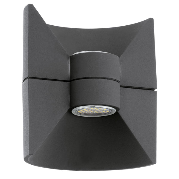 Redondo Black Cube LED Exterior Up and Down Wall Light