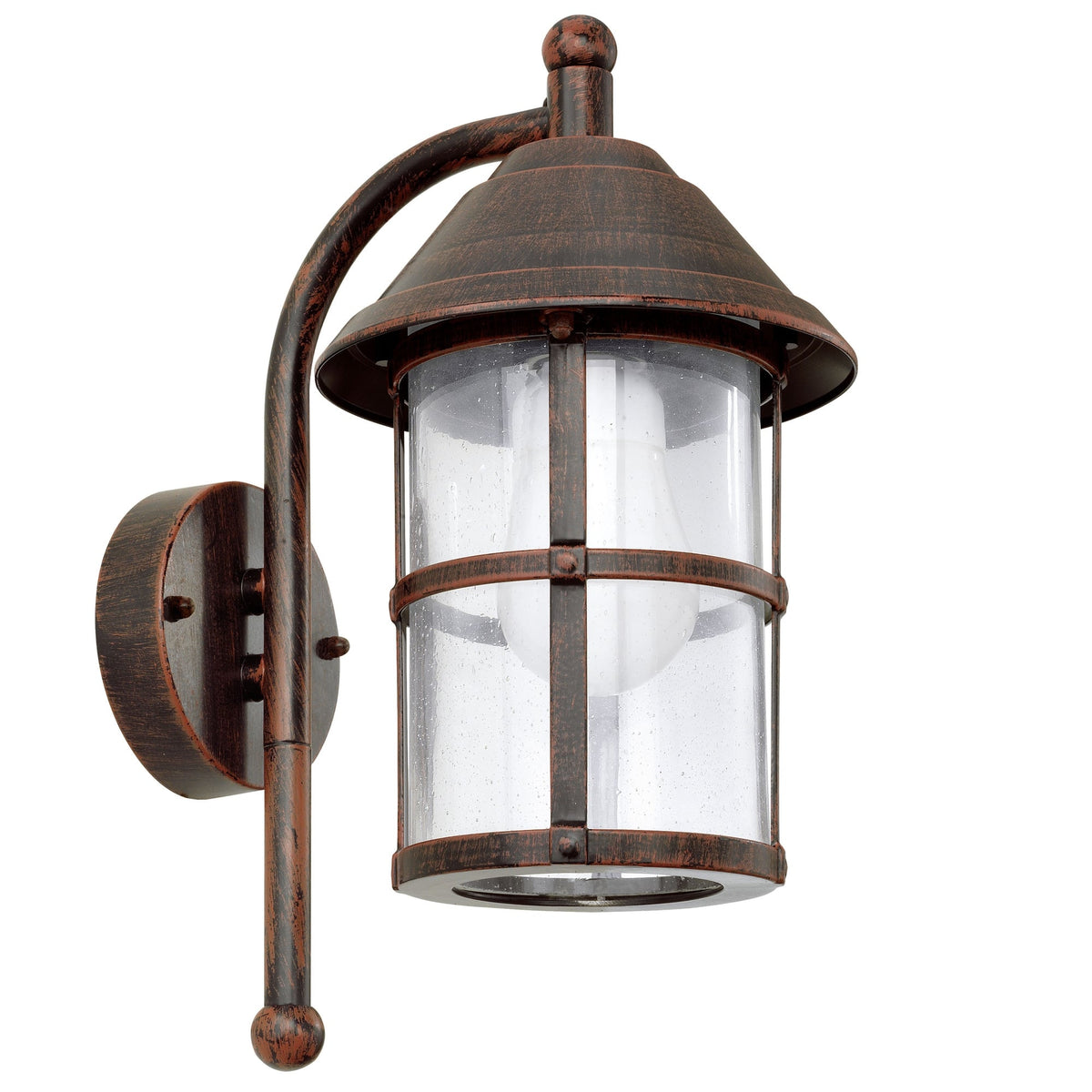 San Telmo Exterior Down Wall Light in Antique Brown