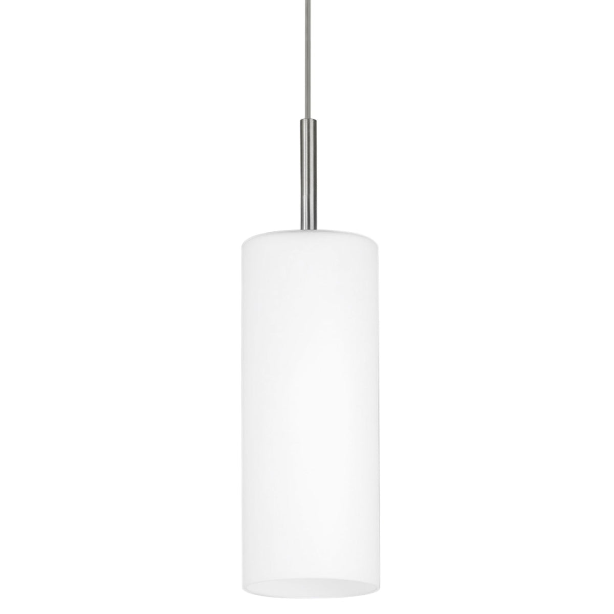 Troy 3 Single White Satinated Glass Pendant Light