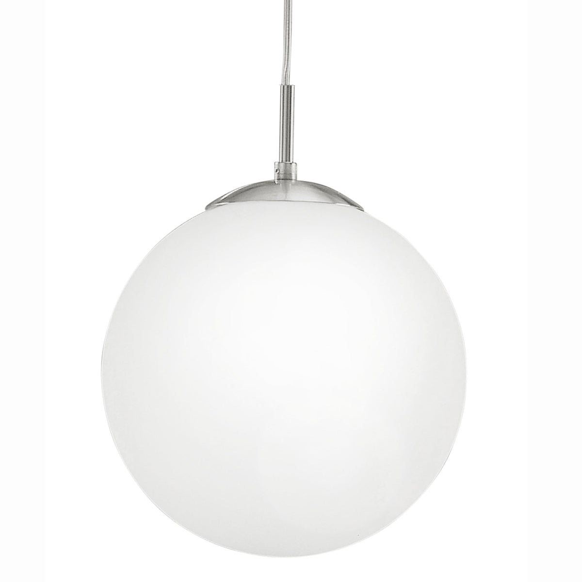 Rondo Medium Opal White Glass Globe Pendant Light