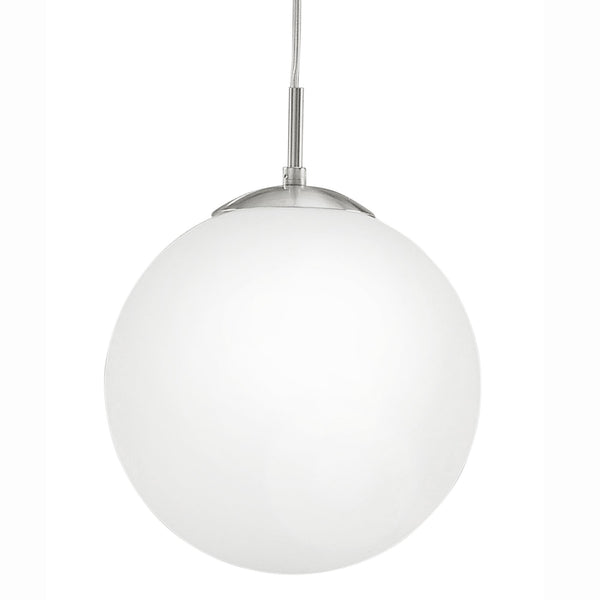 Rondo Medium Opal White Glass Globe Pendant Light