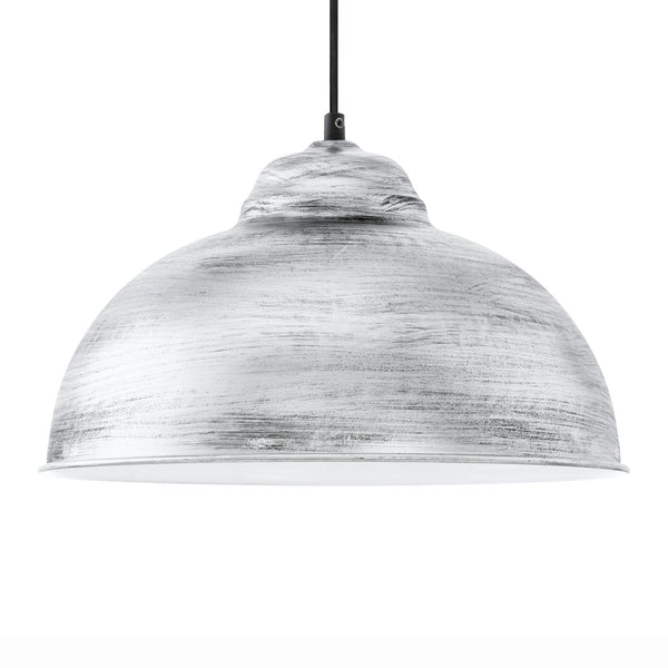 Truro 2 Antique Silver Finish Vintage Steel Pendant