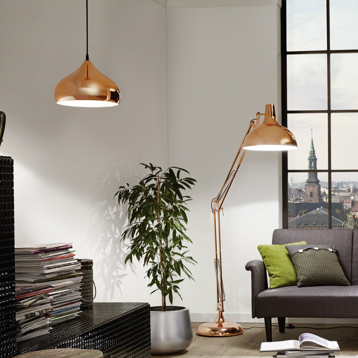 Borgillio Coppery Table Lamp