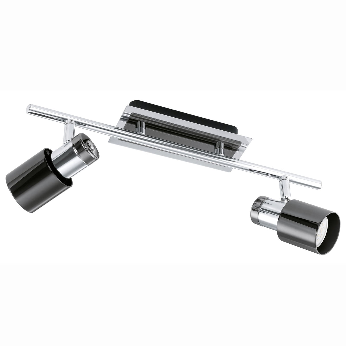 Davida 1 LED Double Spotlight in Black and Chrome