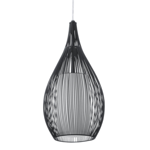 Razoni 190mm Steel Pendant Light in Black