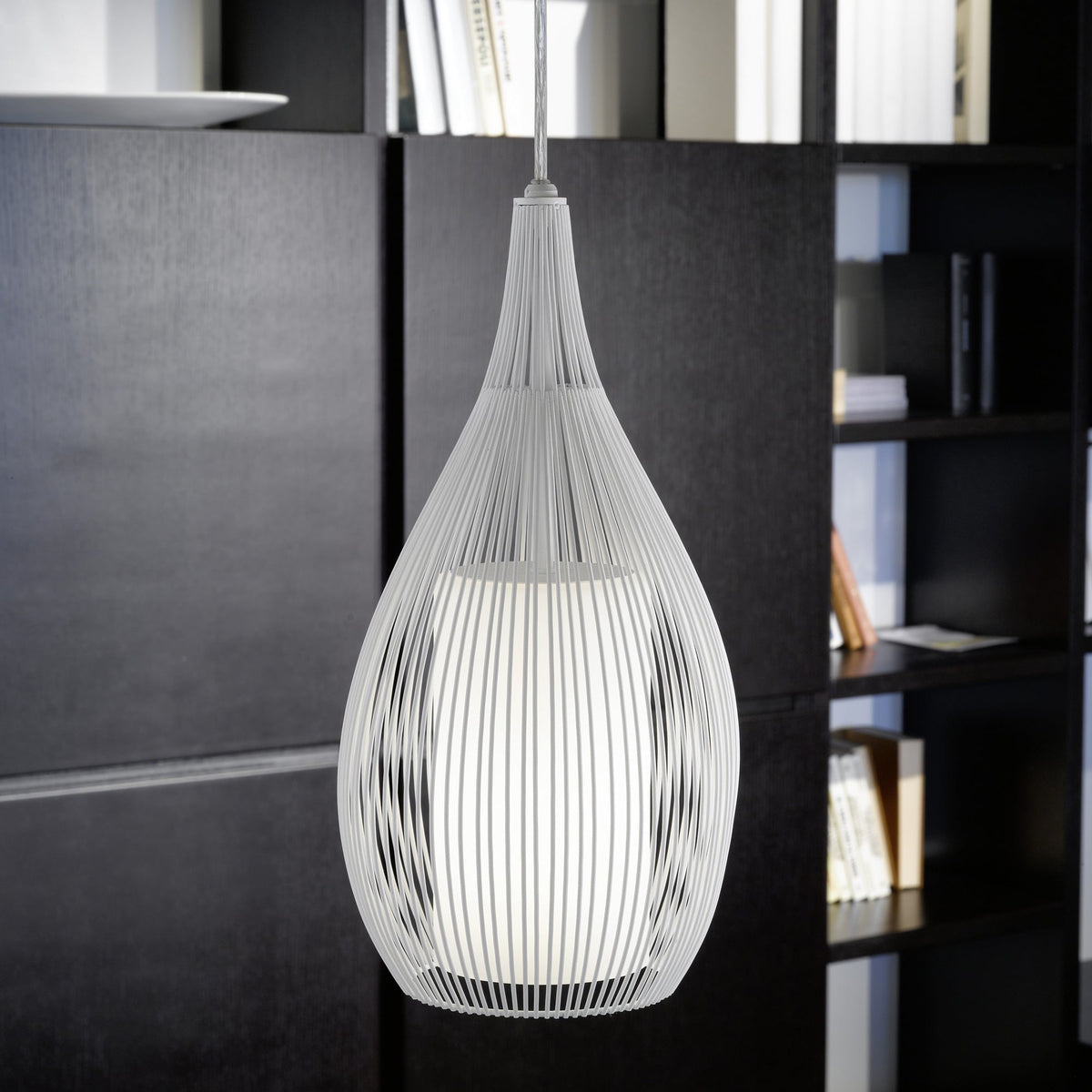 Razoni 190mm Steel Pendant in White
