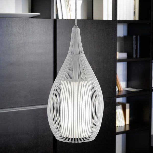 Razoni 190mm Steel Pendant in White