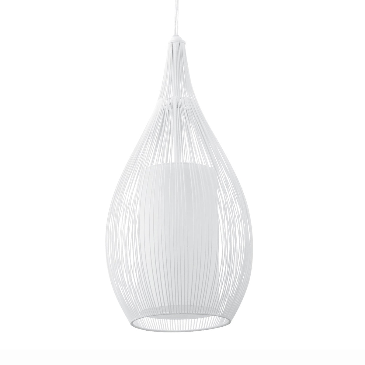 Razoni 190mm Steel Pendant in White