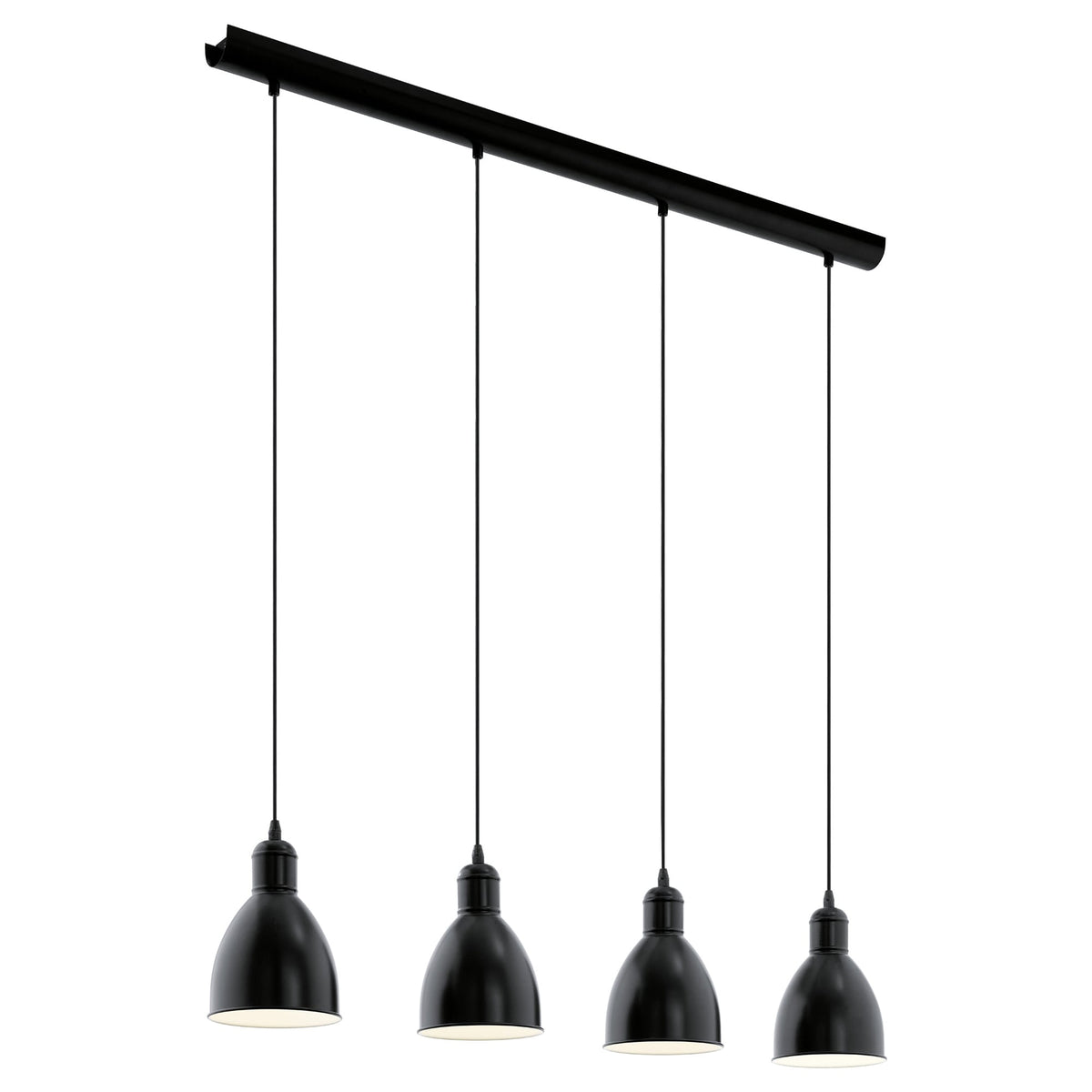 Priddy Four Drop Bar Pendant Light in Black