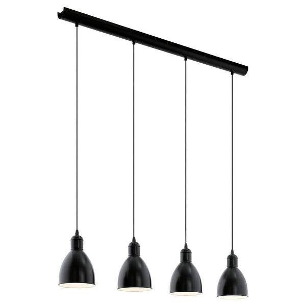 Priddy Four Drop Bar Pendant Light in Black